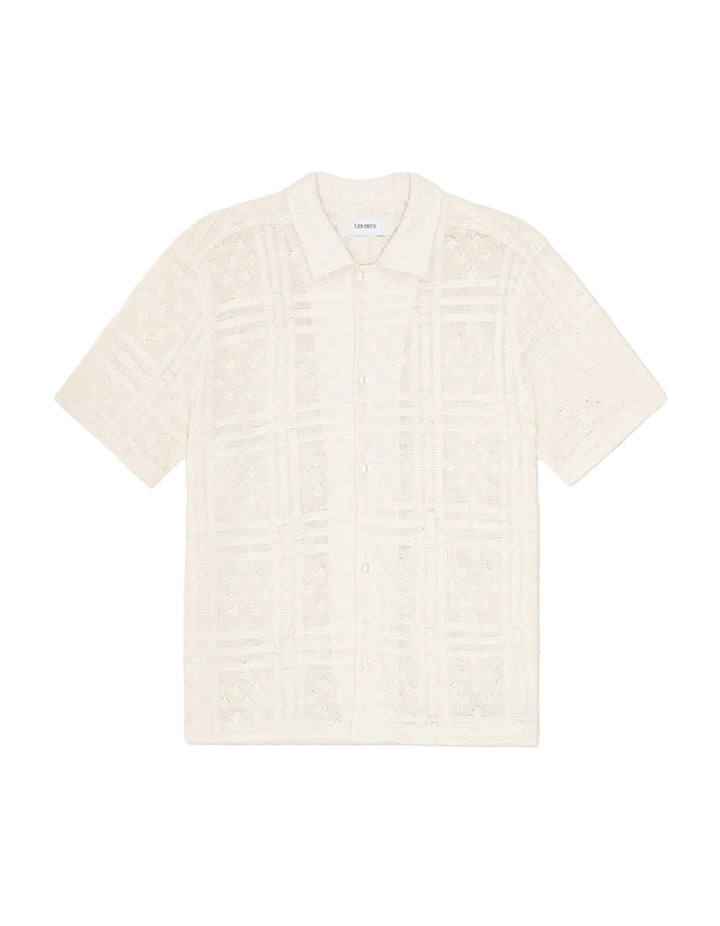 Hector Pointelle SS Shirt | Eggnog White