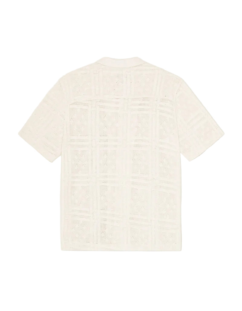 Hector Pointelle SS Shirt | Eggnog White