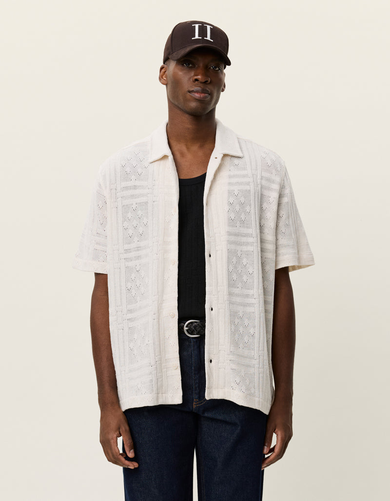 Hector Pointelle SS Shirt | Eggnog White