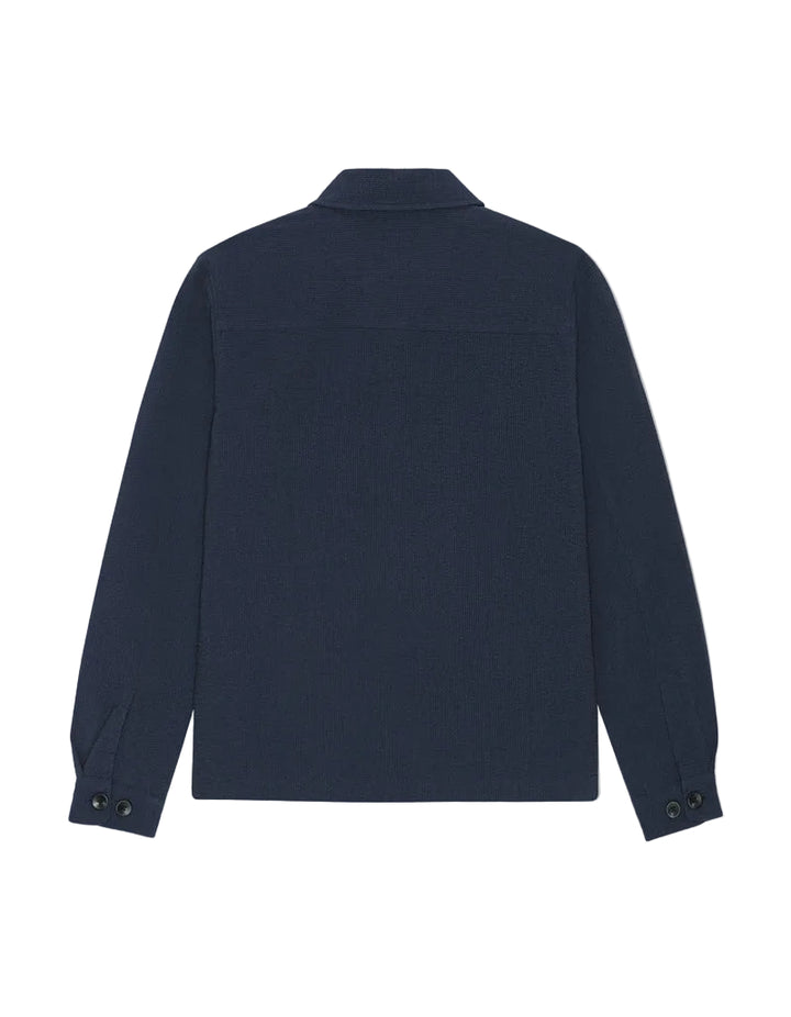 Marseille Seersucker Zipper Jacket | Dark Navy