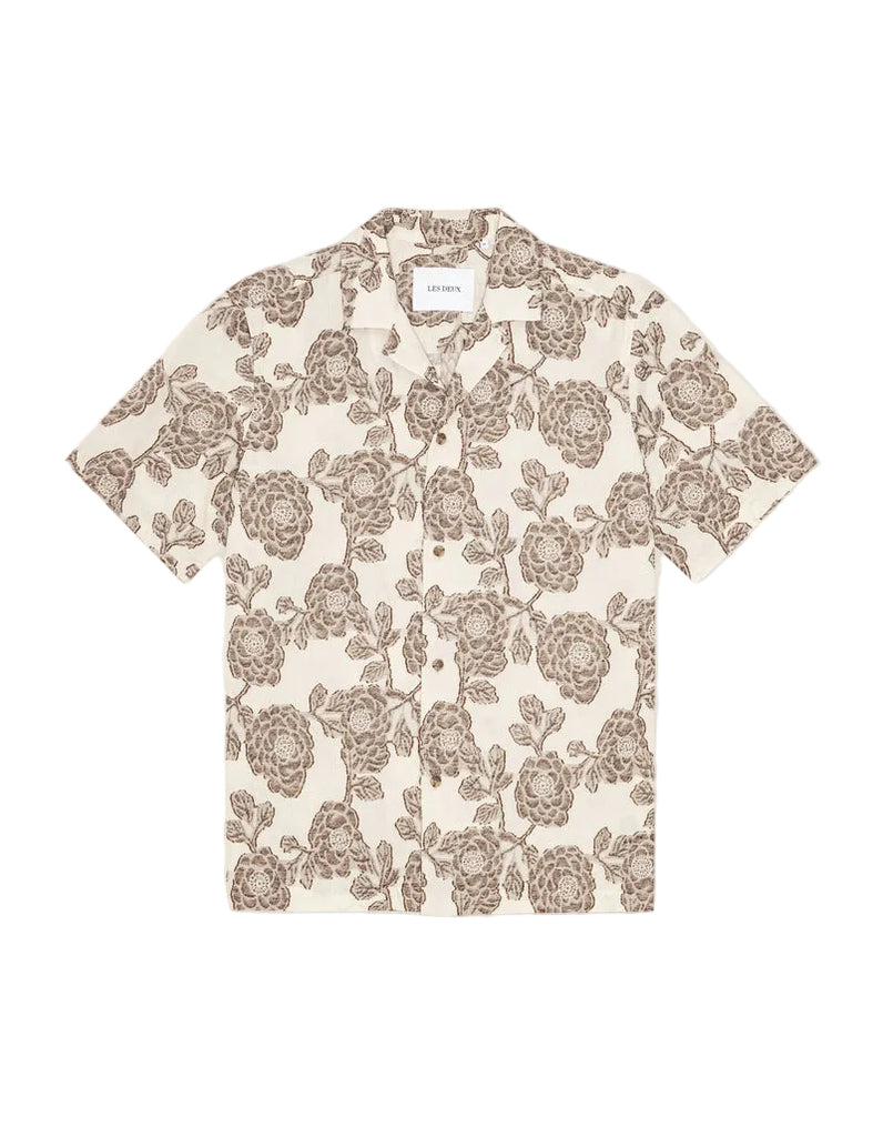 Lesley Flower Jacquard SS Shirt | Ivory – Cowboys and Astronauts