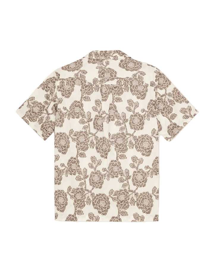 Lesley Flower Jacquard SS Shirt | Ivory