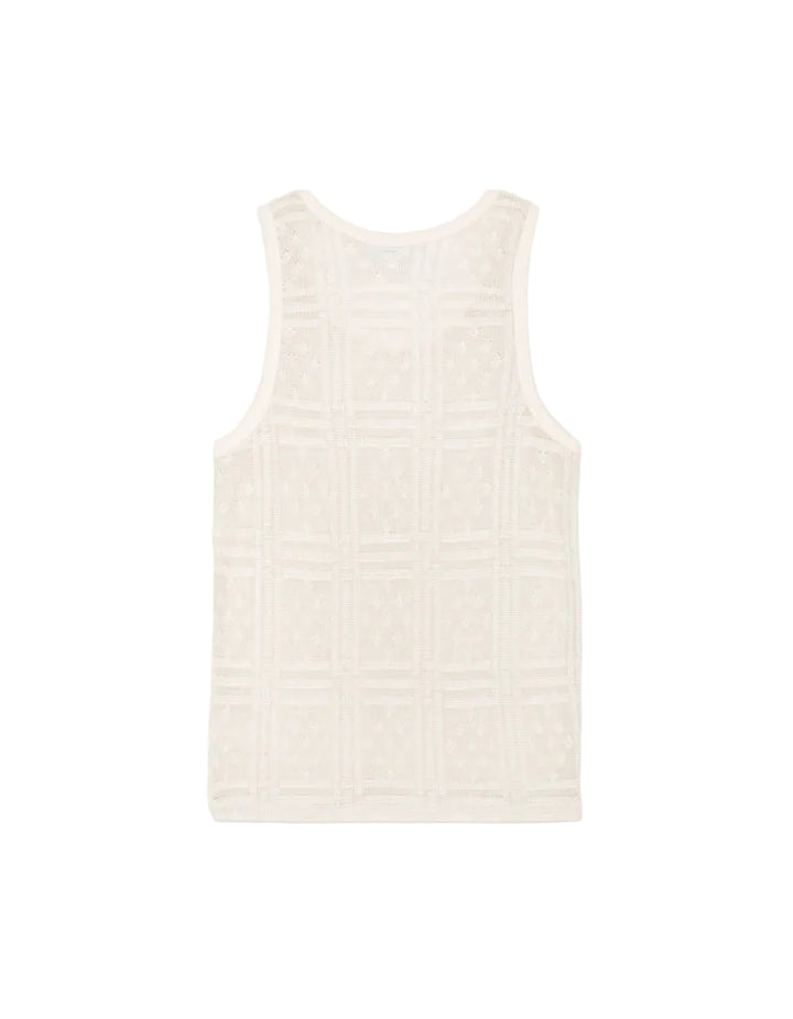 Huxley Pointelle Tank Top | Eggnog White