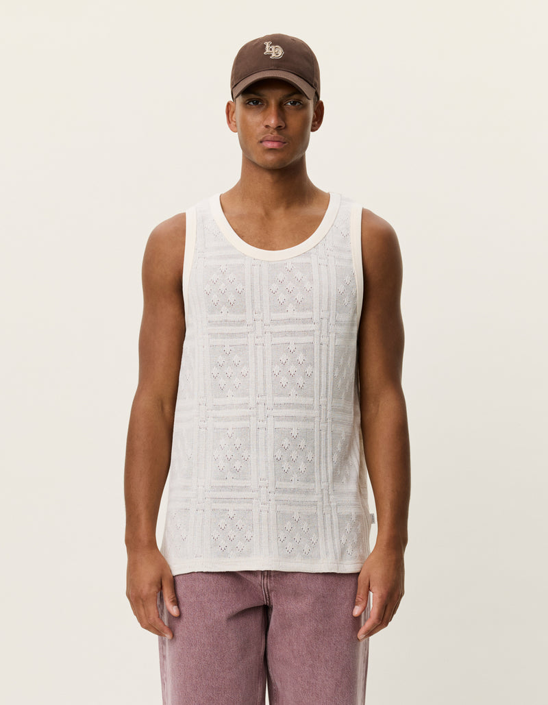 Huxley Pointelle Tank Top | Eggnog White