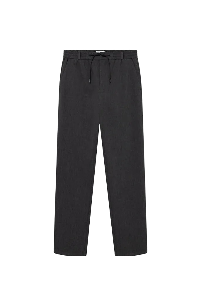Como Tapered Textured Pants | Dark Grey Melange