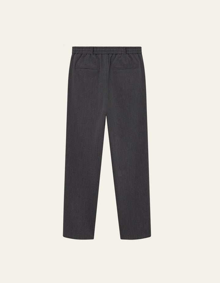 Como Tapered Textured Pants | Dark Grey Melange