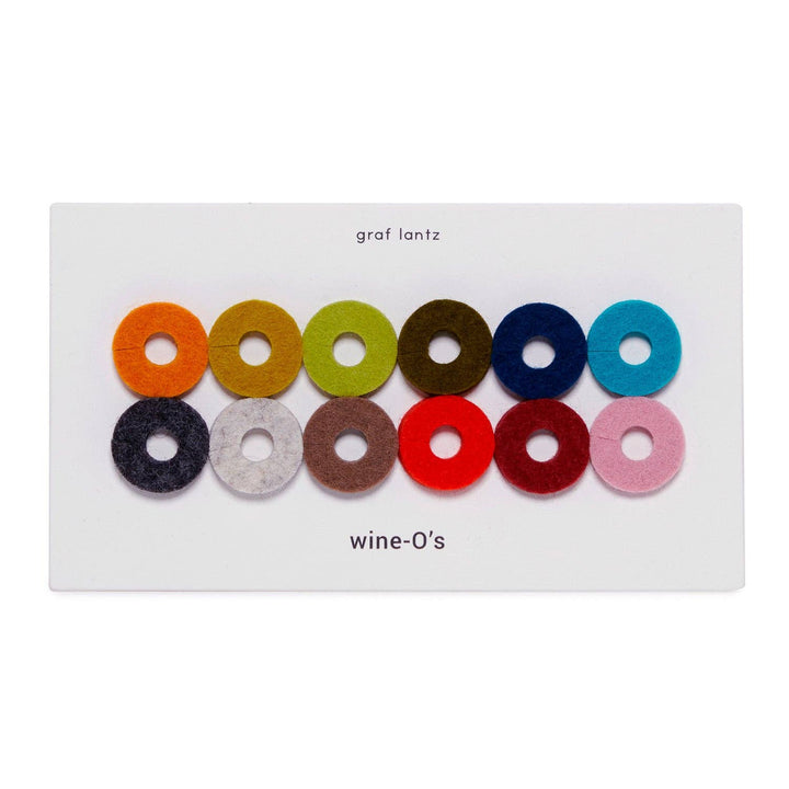 Midcentury Wine-O's Merino Wool Felt Round Wine Markers