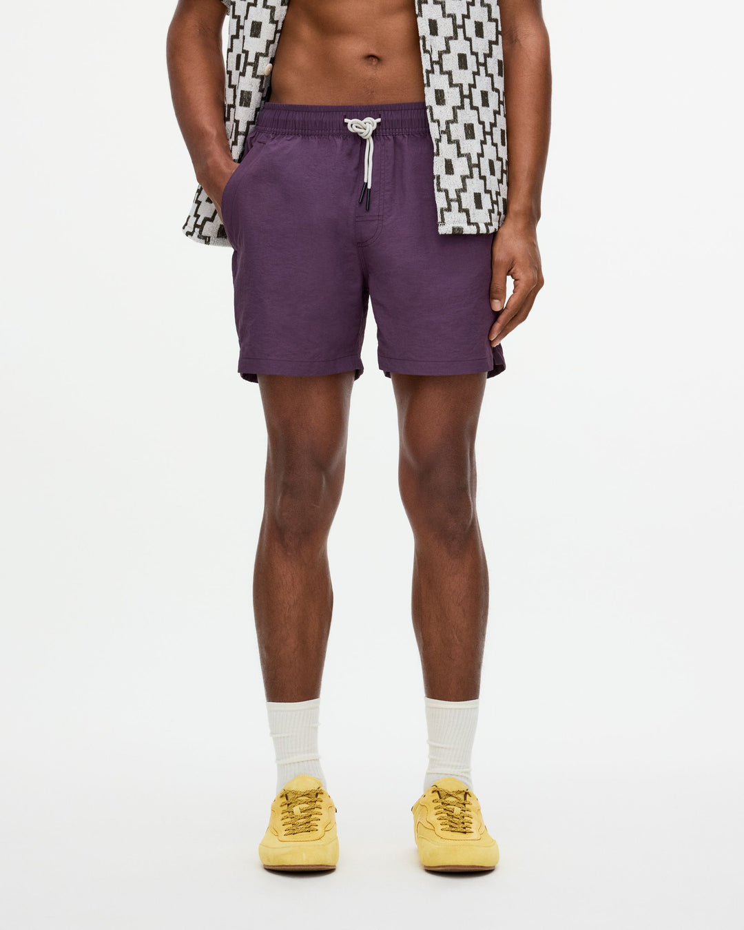 Nylon Swim Shorts | Plum
