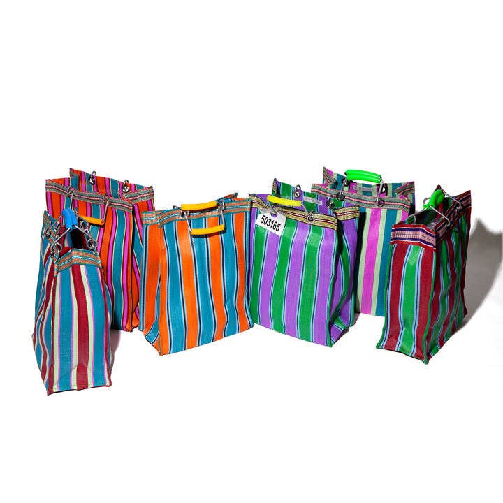 Recycled Plastic Stripe Bag - Rectangle