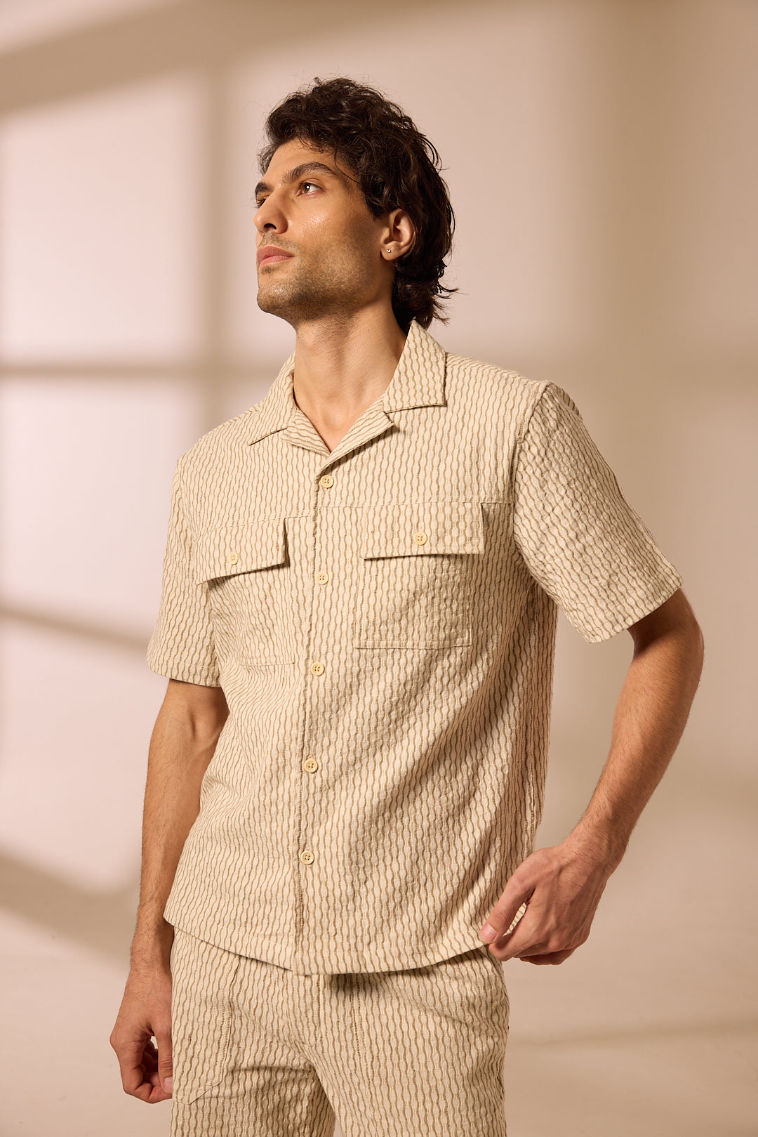 Dipak Shorts | Distorion Weave Khaki