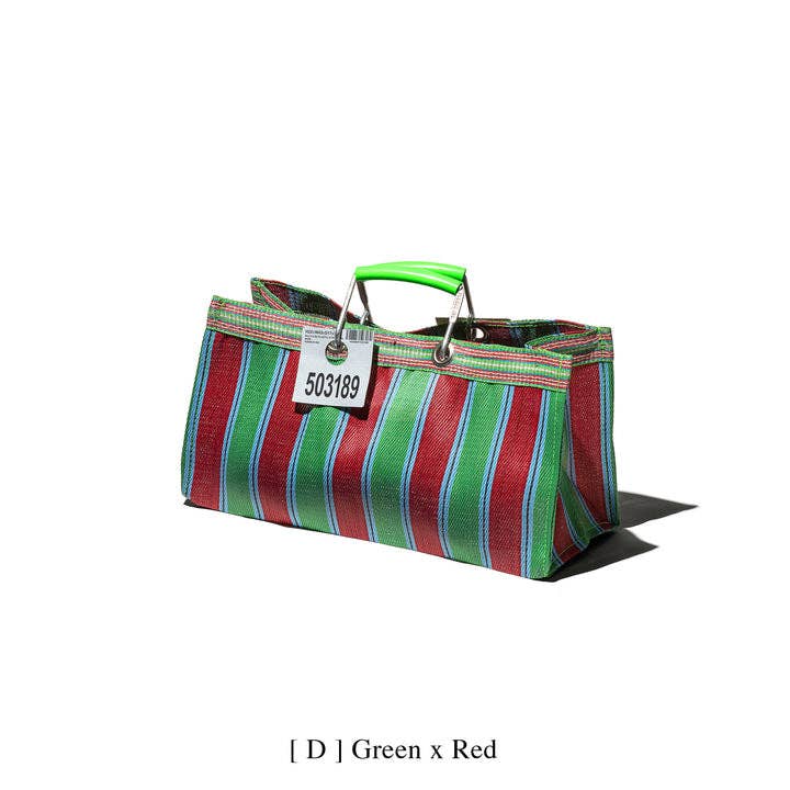 Recycled Plastic Stripe Bag - Wide