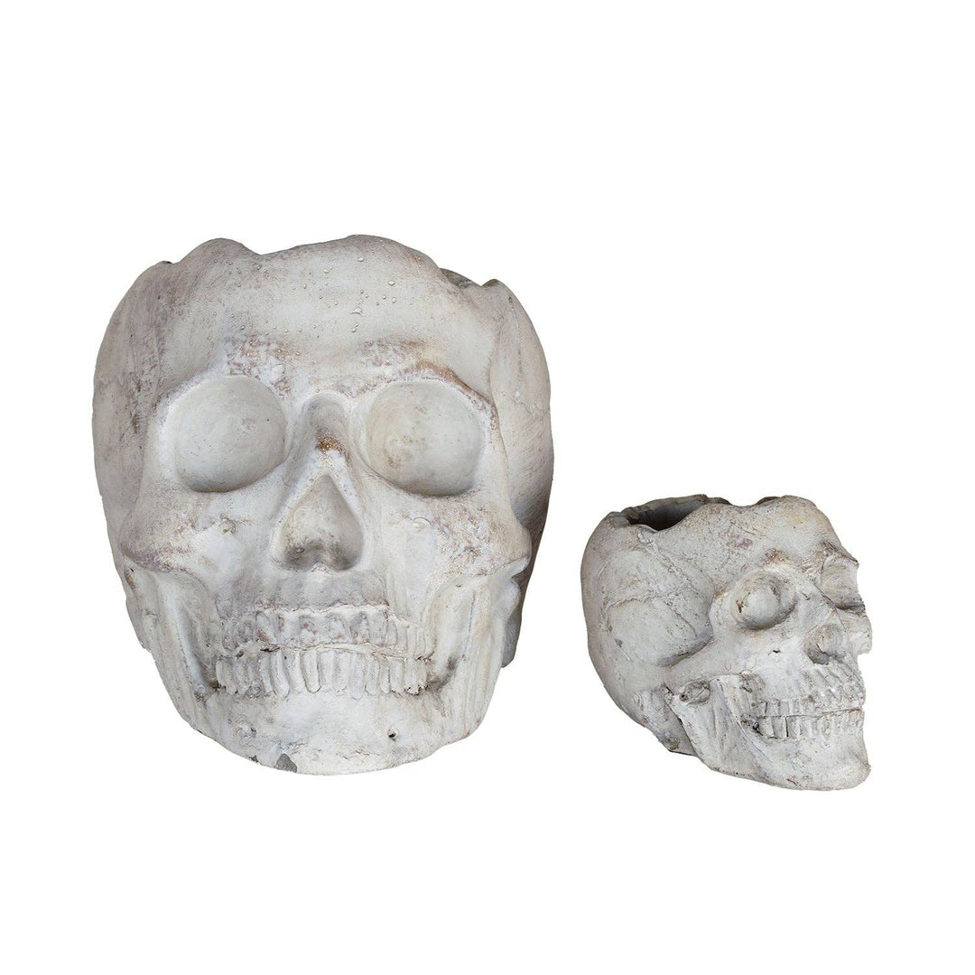 Concrete Momento Mori Skull Planter