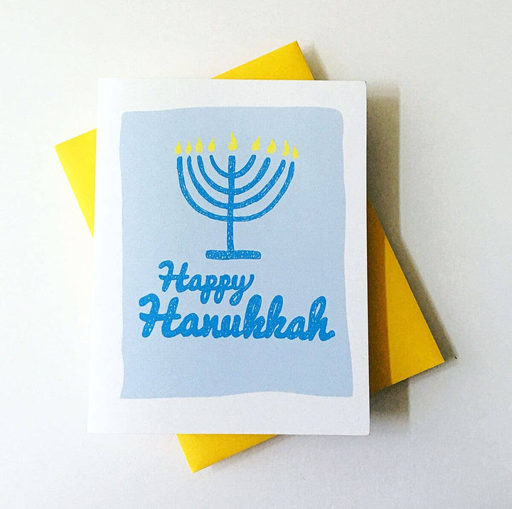 Happy Hanukkah Greeting Card  - Menorah, Holiday