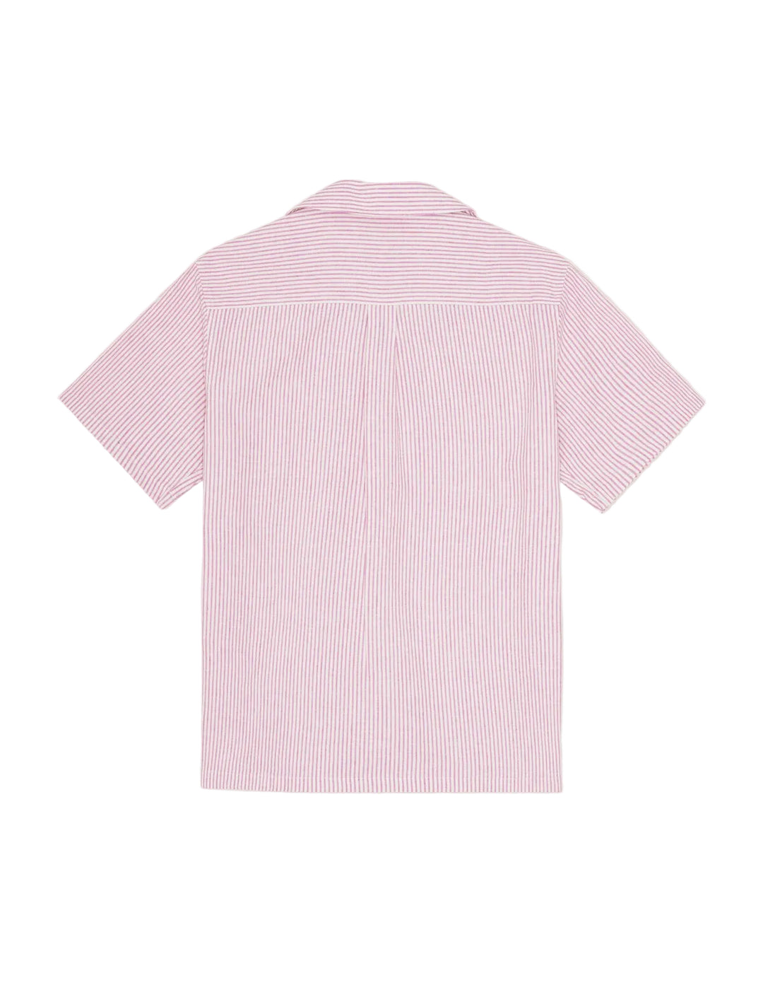 Lukas Stripe Cotton Linen SS Shirt | Crocus Pink