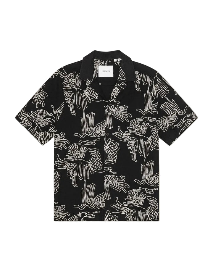Liam AOE Flower SS Shirt | Black