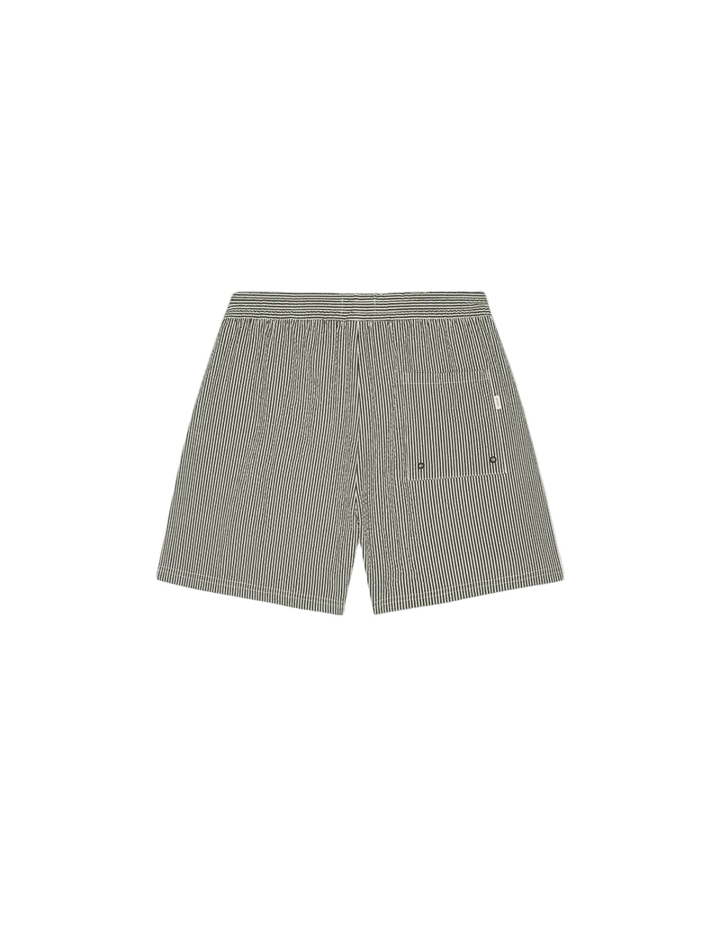 Stan Stripe Seerseucker Swim Shorts | Black