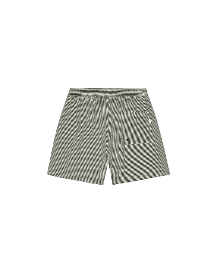 Stan Stripe Seerseucker Swim Shorts | Black