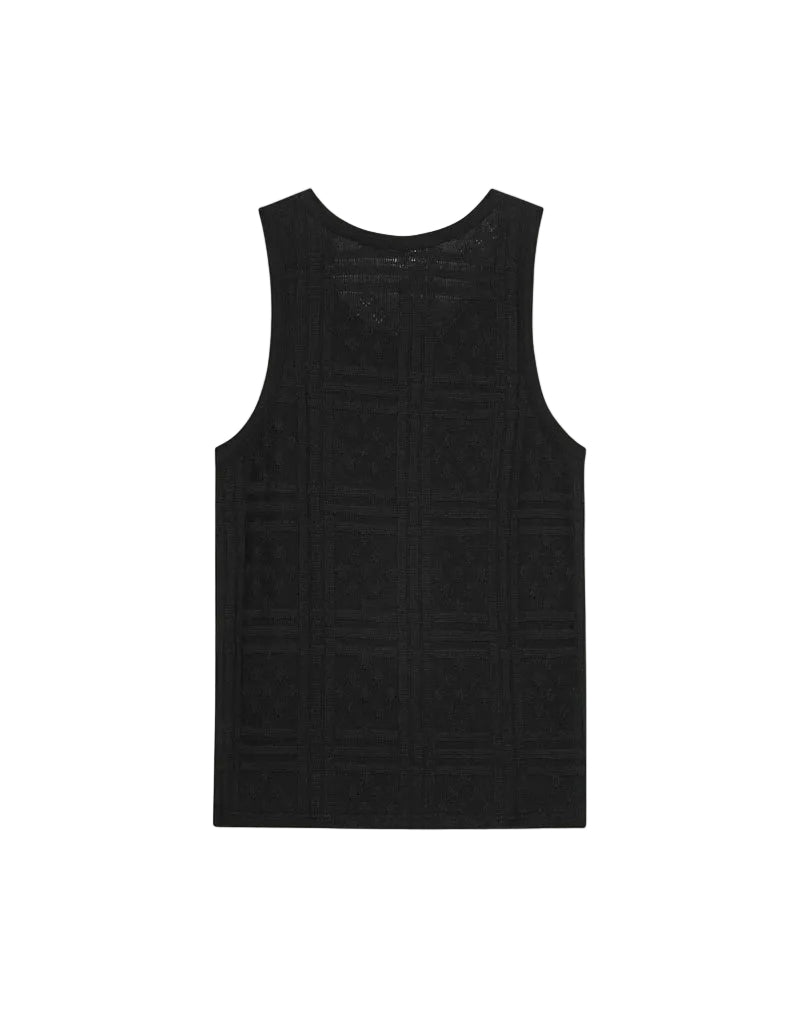Huxley Pointelle Tank Top | Black