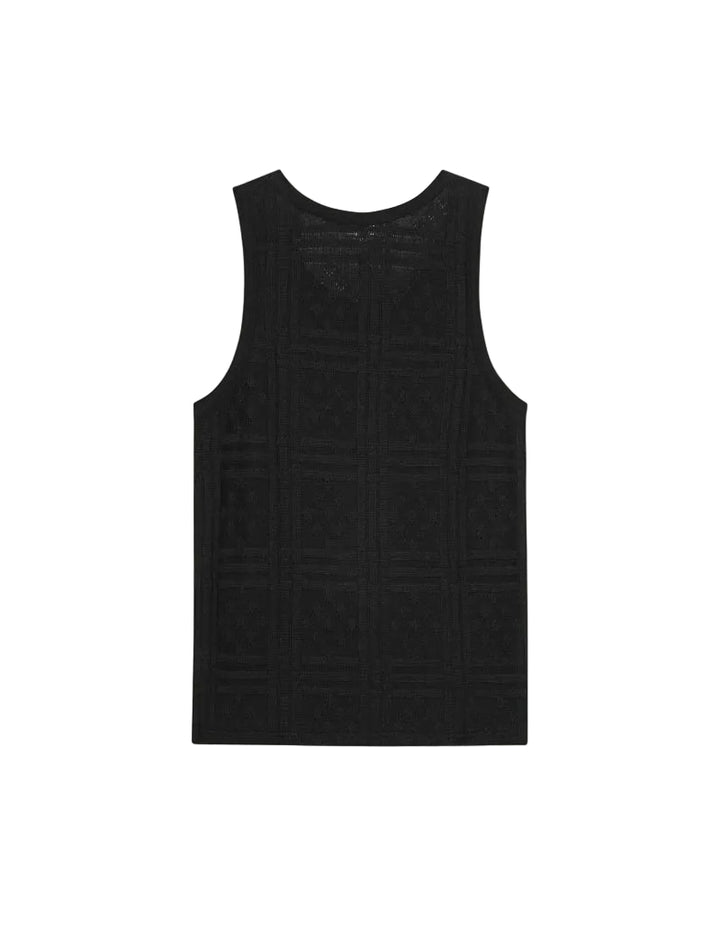 Huxley Pointelle Tank Top | Black