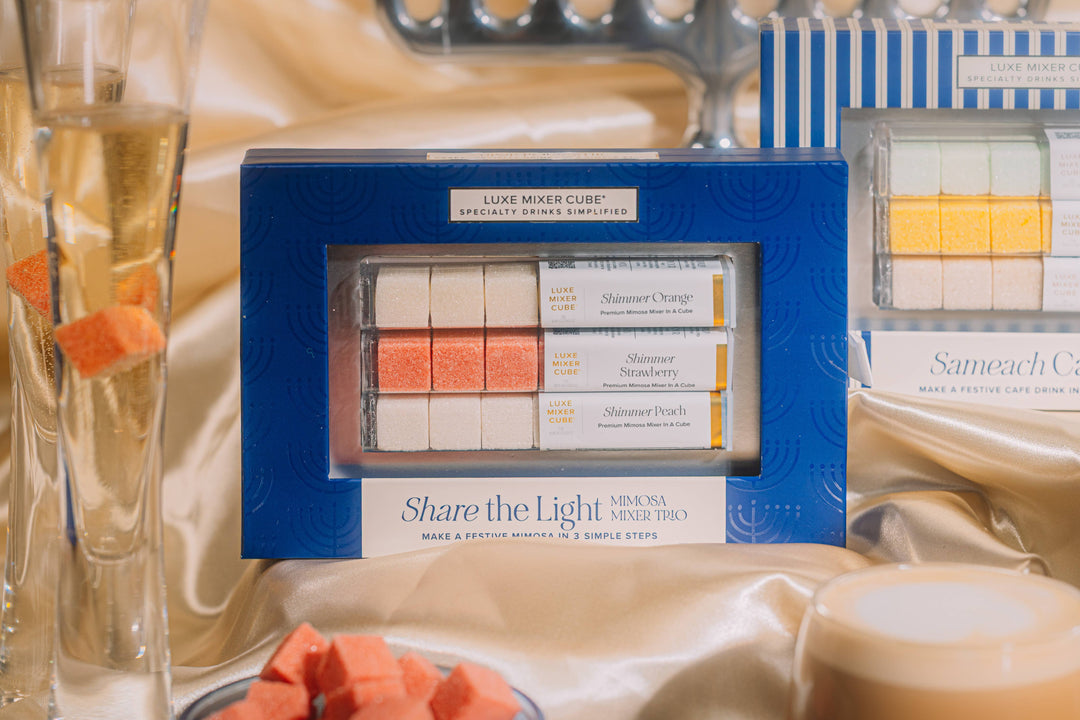 Hanukkah Shimmer Mimosa Mixer Cube Trio