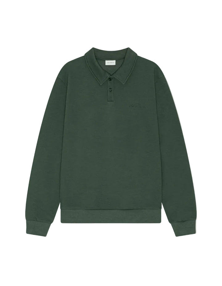 Piqué Polo Sweatshirt | Pine Green