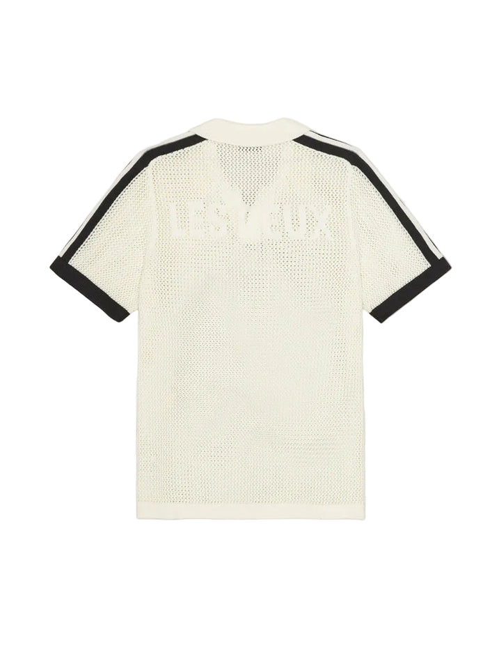 Logo Grid Knitted Polo | Light Ivory