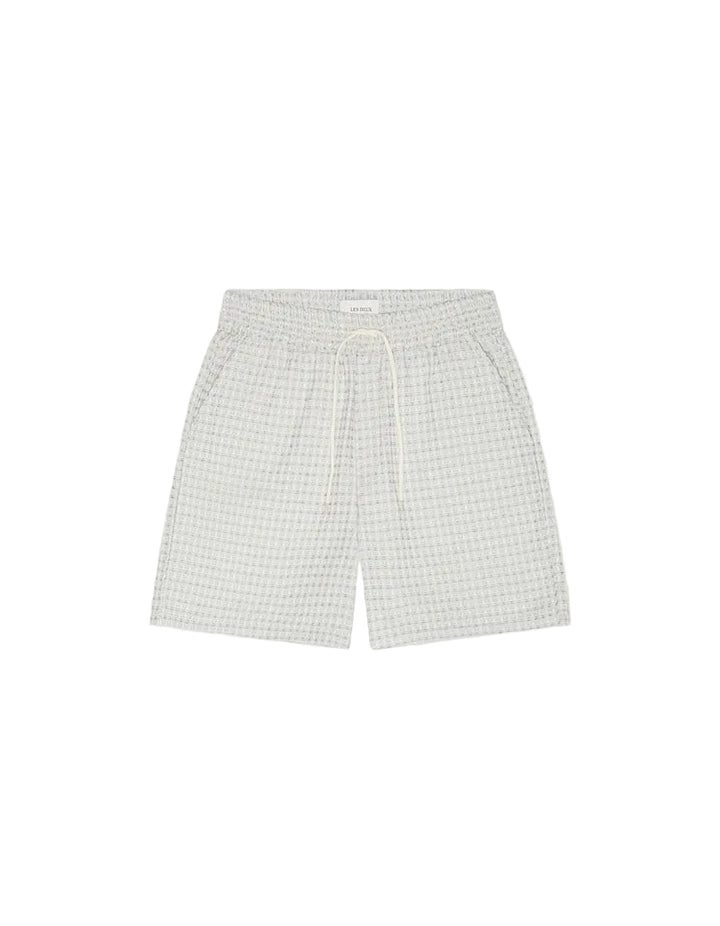 Check Seersucker Shorts | Ivory