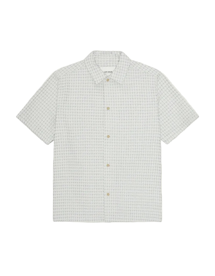Check Seersucker SS Shirt | Ivory