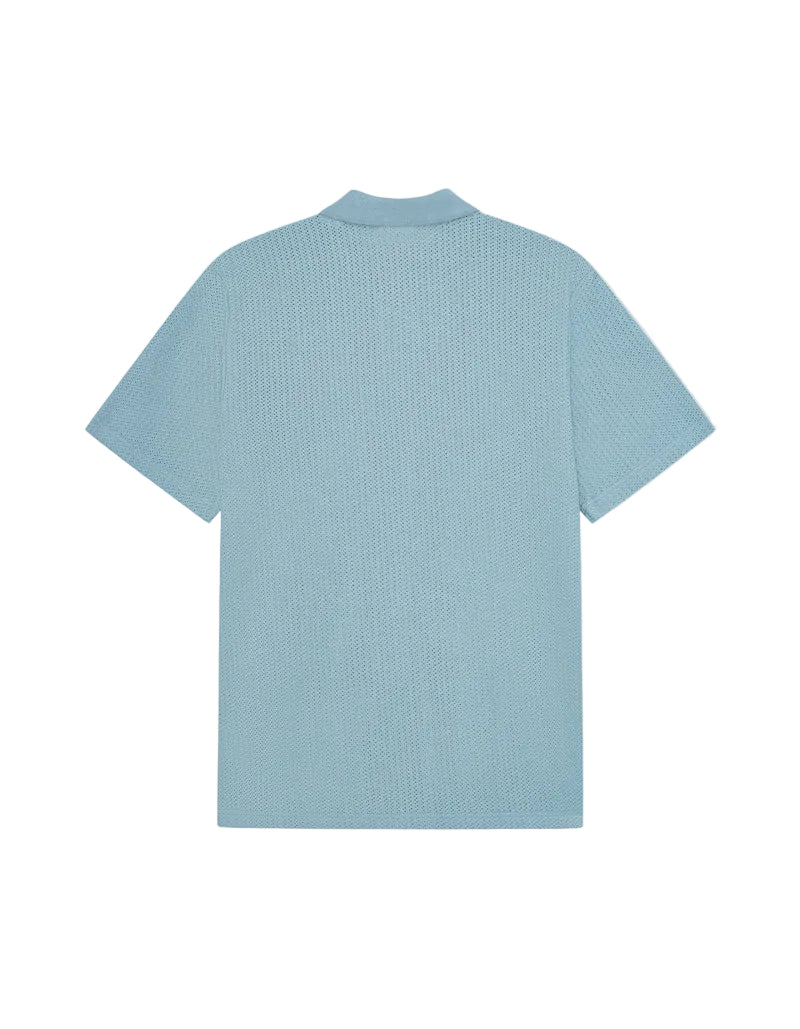 Pointelle SS Shirt | Faded Denim