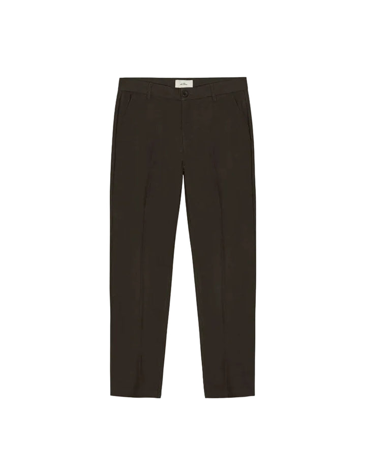Brushed Twill Reg Suit Pant | Mole Brown