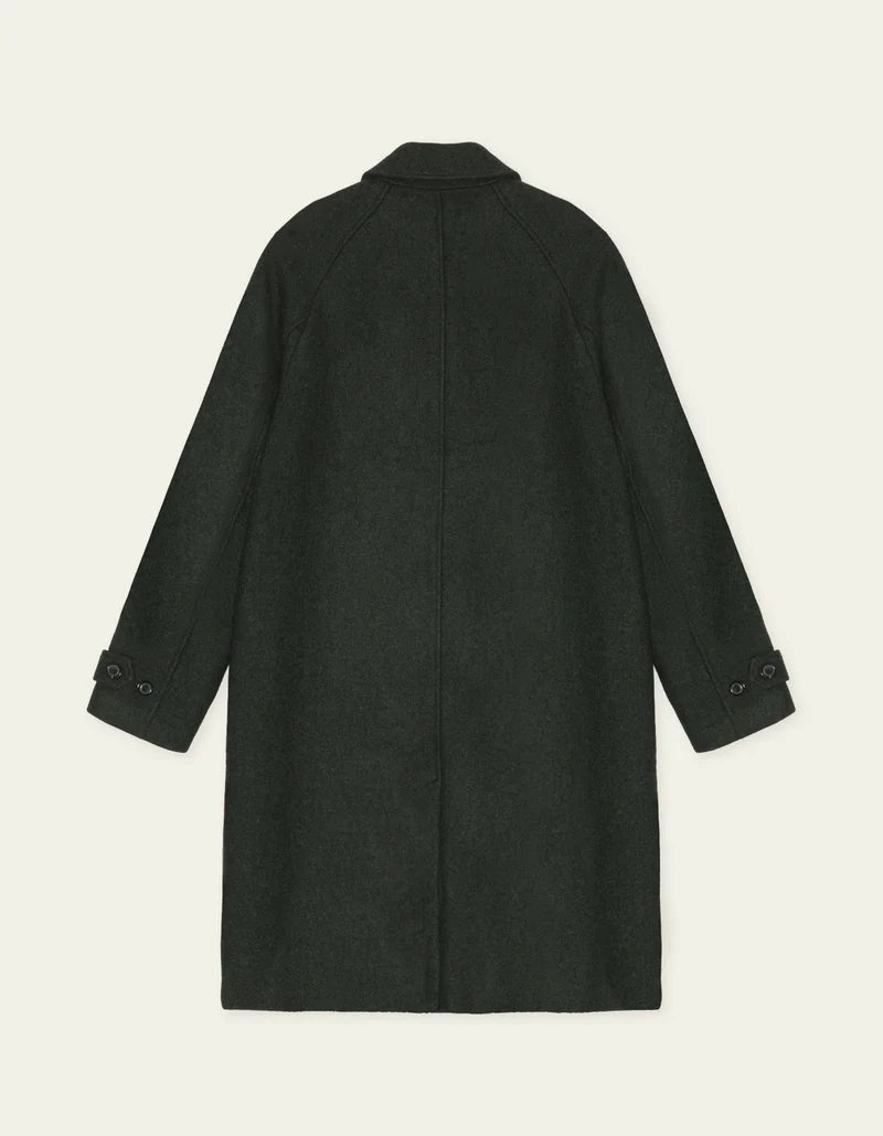 Solid Wool Coat | Rosin Green