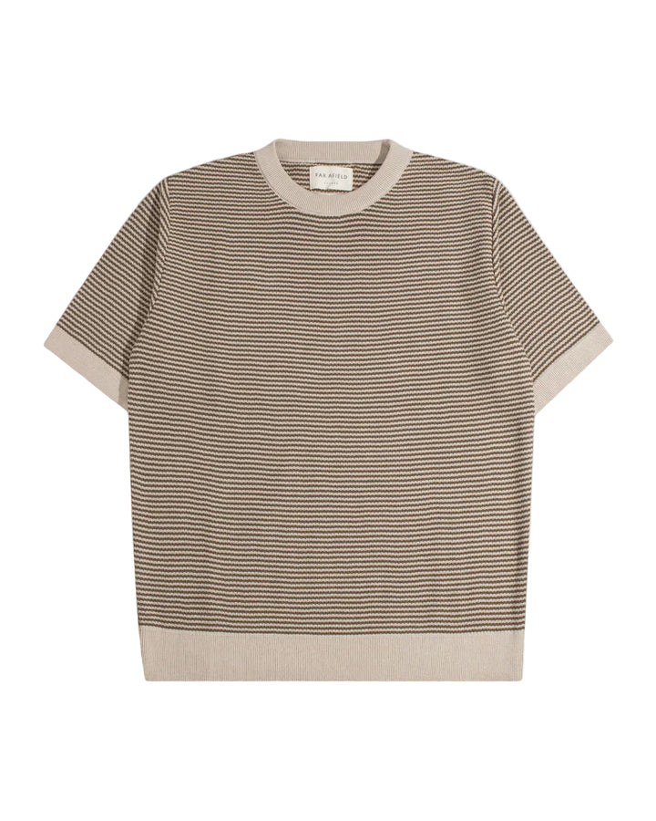 Newport Knitted Top | Sand / Brown Stripe