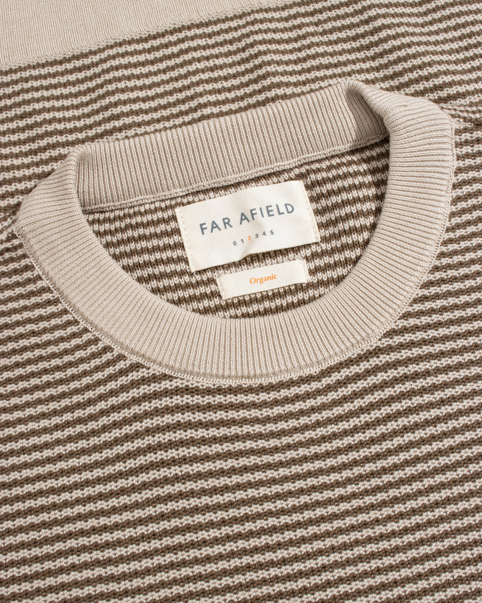 Newport Knitted Top | Sand / Brown Stripe