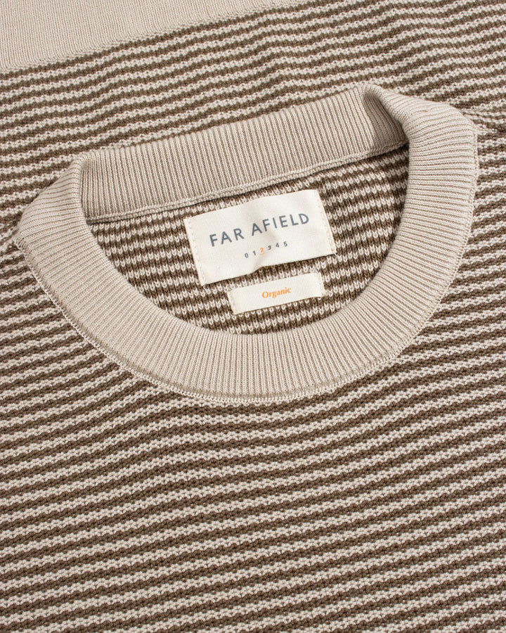Newport Knitted Top | Sand / Brown Stripe