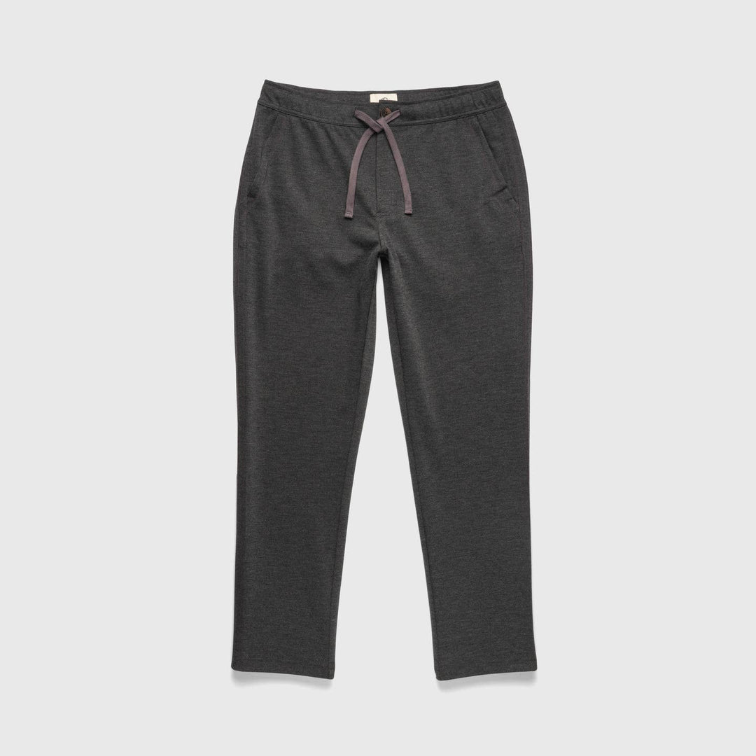 Damian Twill Straight Leg Fleece Pant | Charcoal Heather