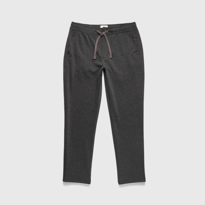 Damian Twill Straight Leg Fleece Pant | Charcoal Heather