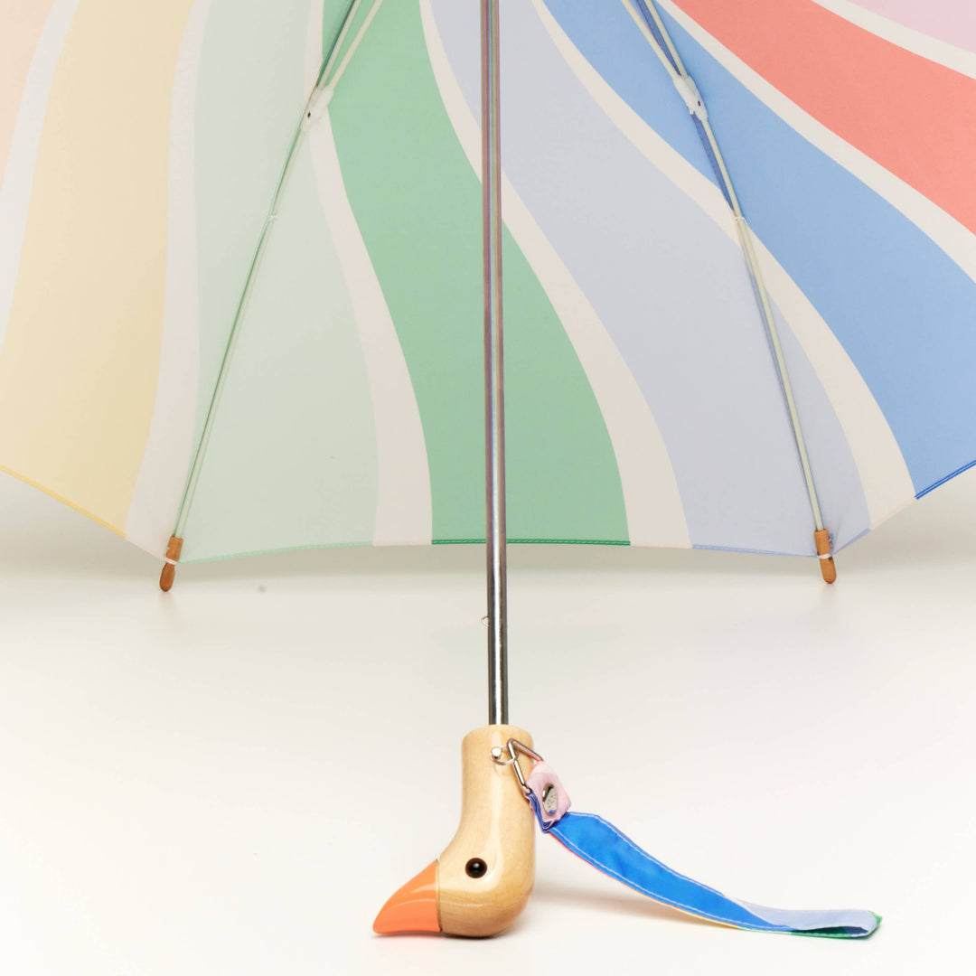 Duckling Umbrella - ODH x Meri Meri | Rainbow Stripes