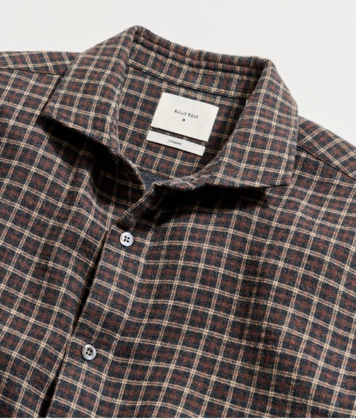 Brushed Double Window Plaid Hutcheson Sport Shirt | Asphalt Multi
