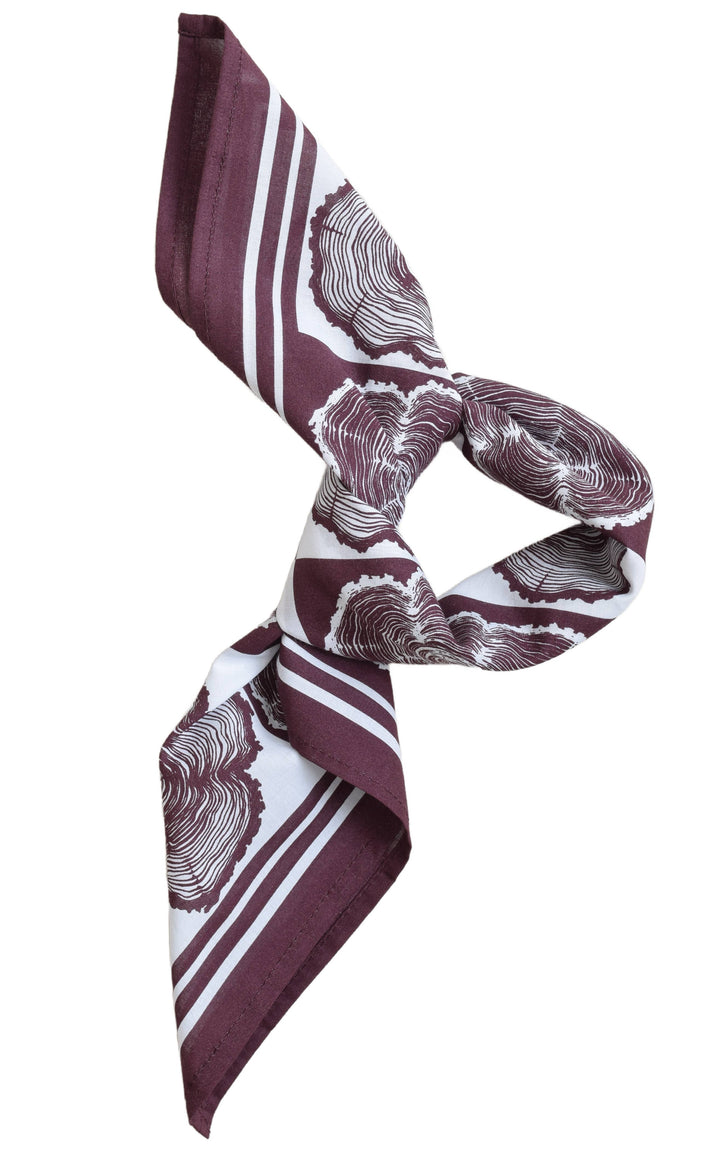 Tree Ring Bandana | Burgundy