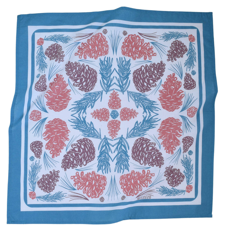 Pine Cone Bandana | Blue/Green