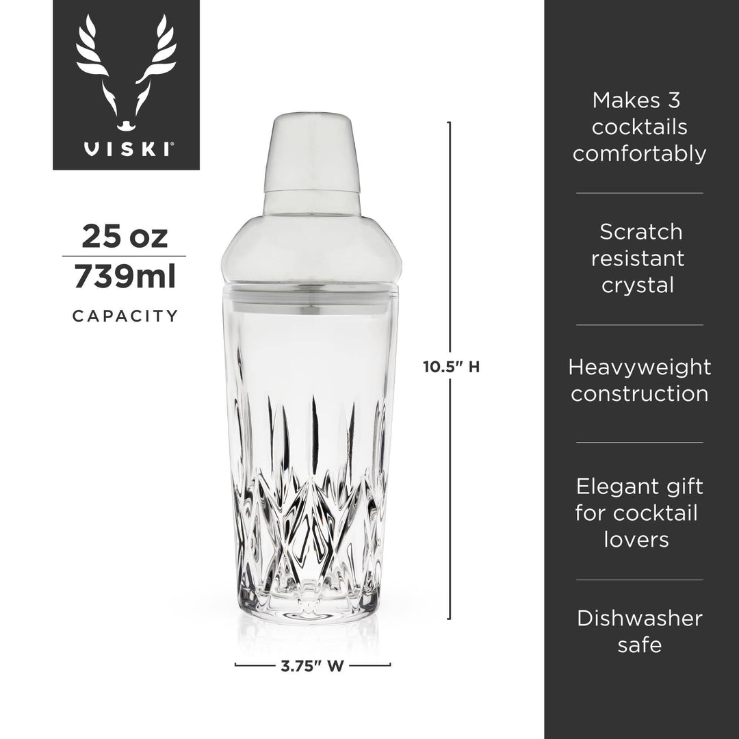 Admiral™ Crystal Cocktail Shaker with Builtin Strainer