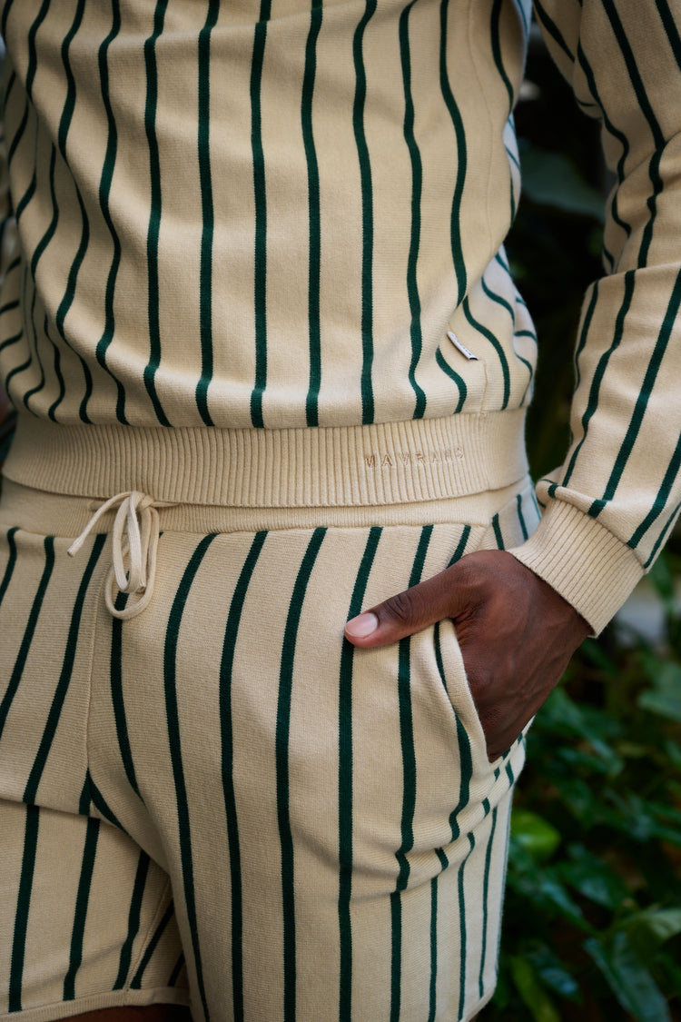 Emerald Stripe Knit Short