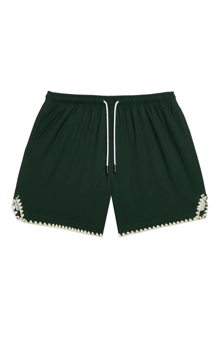 Green Course Stitch Swim Short
