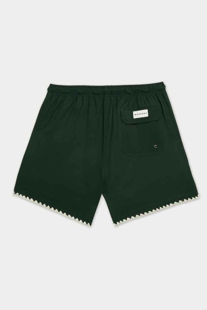 Green Course Stitch Swim Short