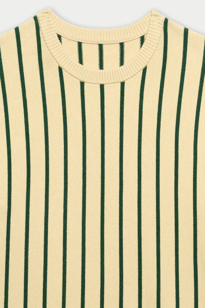Emerald Stripe Knit Crew