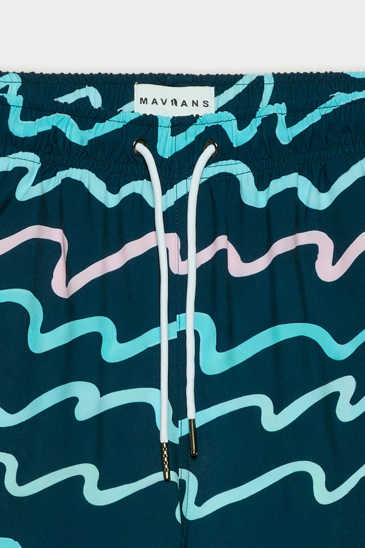 90s Wave Swim Short