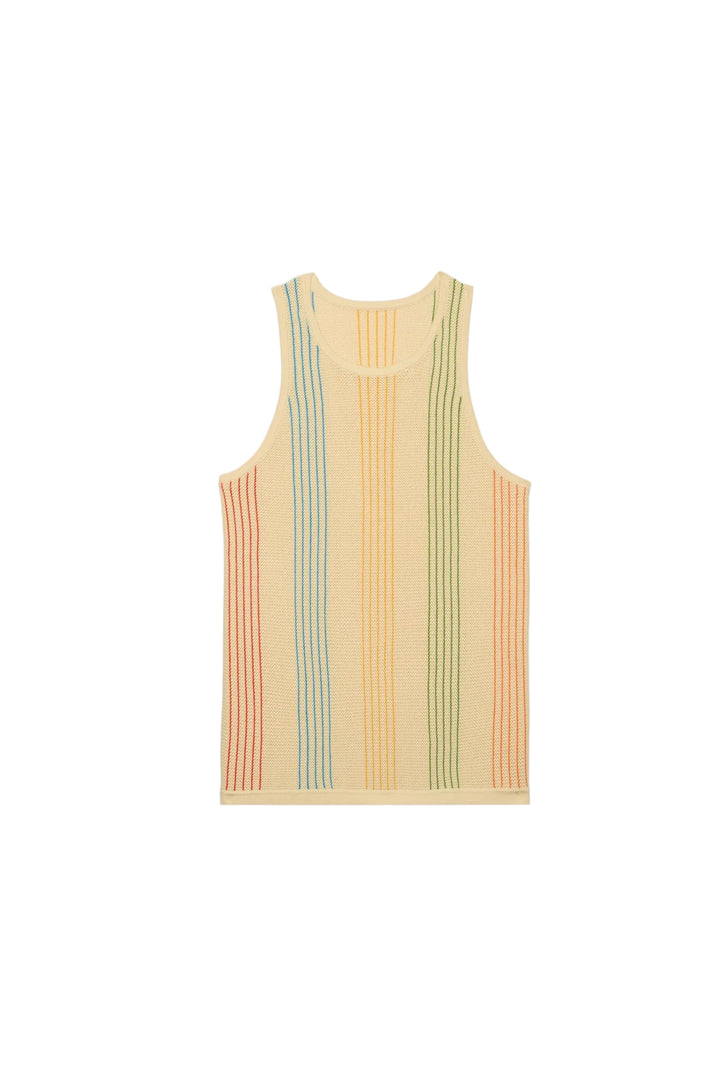 Sliced Knit Tank | Beige