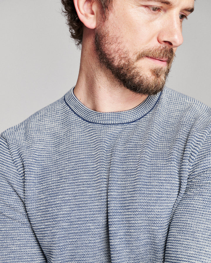 Tuck Stripe Crew | Dark Denim