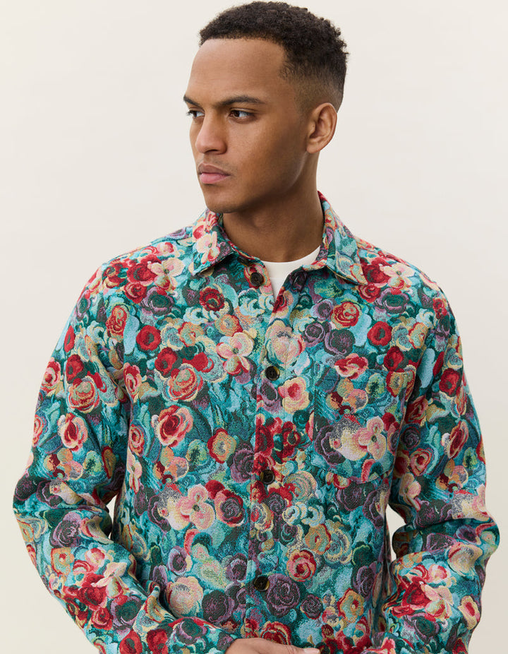 Bouquet Jacquard Overshirt | Multicolor