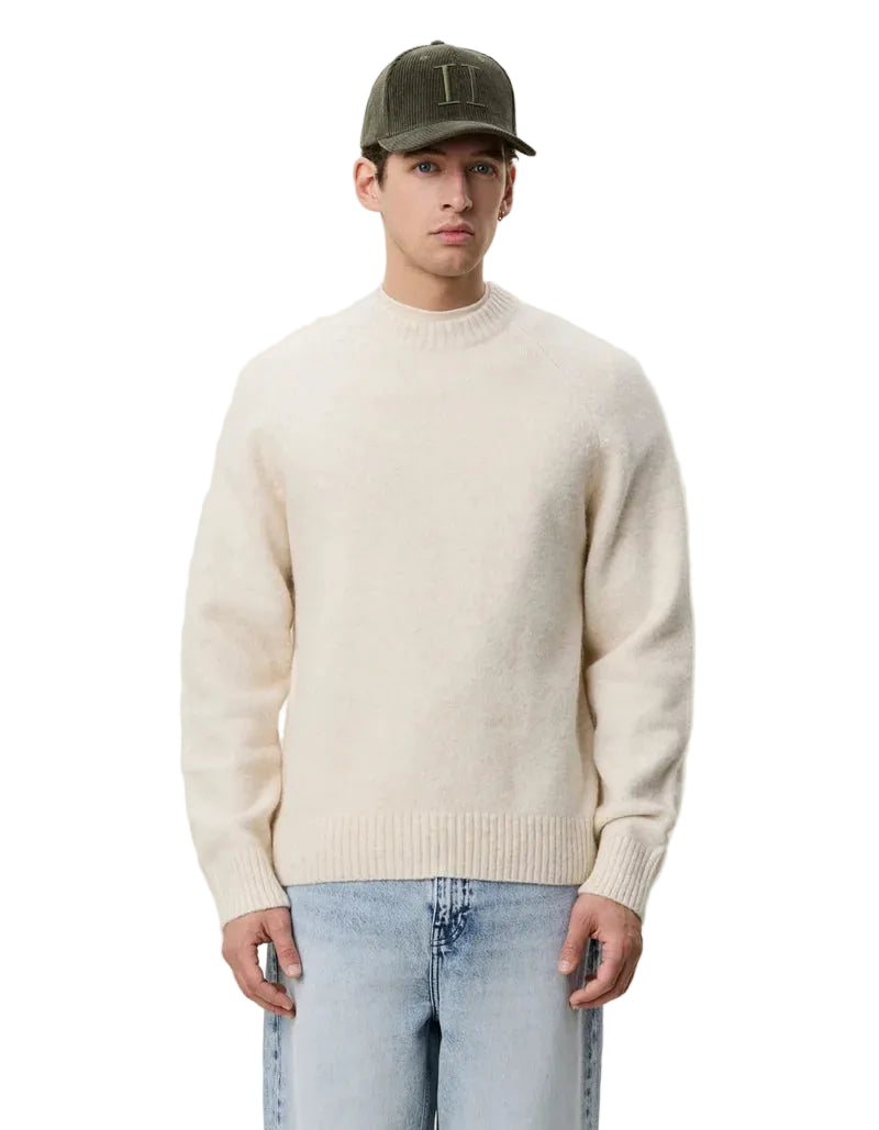 Wool Rib Soft Roundneck Knit | Ivory